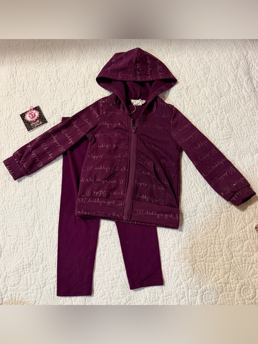 Garanimals Purple Hoodie & Legging Matching Set